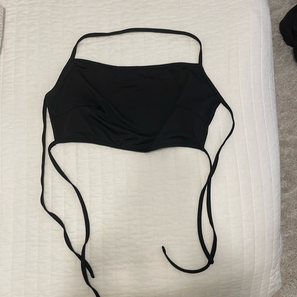 Black Tie-Up Ban-do/Crop-top - Going Out Top